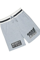 Conjunto de camiseta e shorts Amos com estampa gráfica branca/cinza