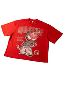 Camiseta Glitter Mármore Carmesim