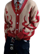 Cardigan Flame Knit