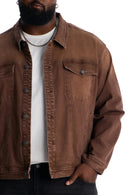 Jaqueta Jeans Estilo Trucker Essential Hue - Marrom