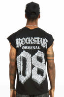 camiseta preta cortada Noctis