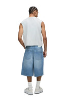 Short Jeans Urbano com Detalhes Ornamentados