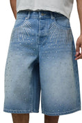 Short Jeans Urbano com Detalhes Ornamentados