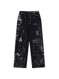 Calça Jeans Reta Streetwear Preto