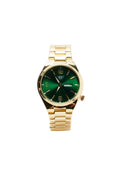 Relógio Rosto Redondo — Dourado & Verde