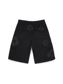 Bermuda Cargo Mono Wreath Preta