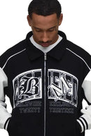 Jaqueta Varsity Jersey Certificada com Gola e Corte Regular