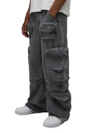 Calça Jeans Cargo Lavagem Ácida 2-em-1 — Removível em Shorts