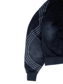Suéter preto com estampa de leopardo
