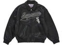 Jaqueta Varsity de Couro Supreme x Chicago White Sox 'Preta'
